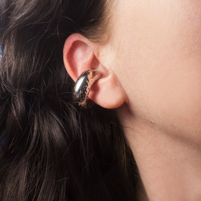 Earcuff Puntinato - Acciaio Inox
