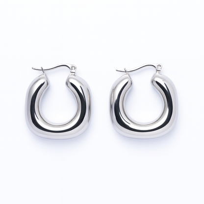 Orecchini Square Circle - Acciaio Inox