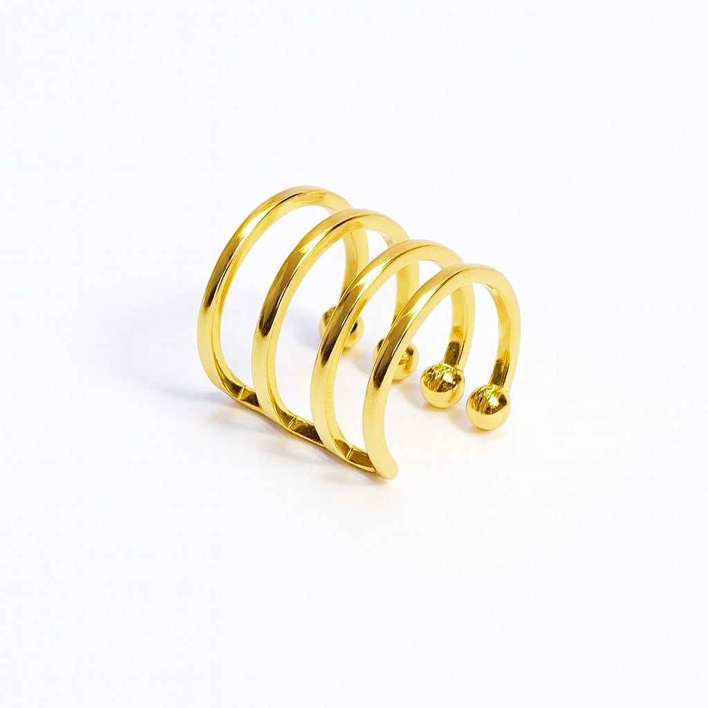 Earcuff Spiral - Acciaio Inox