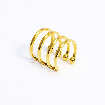 Earcuff Spiral - Acciaio Inox