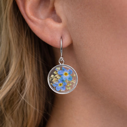 Orecchini Eternity - Fiori veri e Argento 925