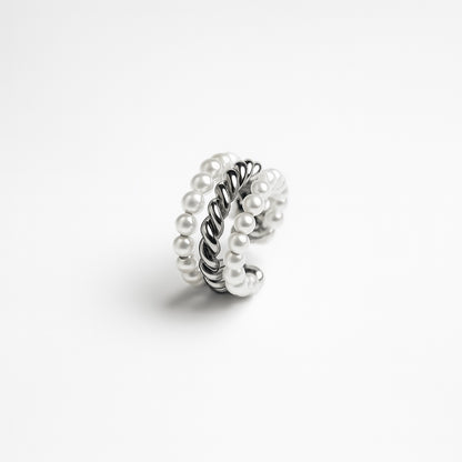 Earcuff Pearl - Acciaio Inox