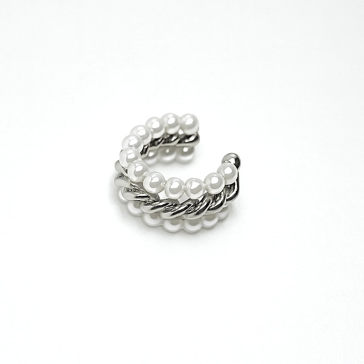 Earcuff Pearl - Acciaio Inox