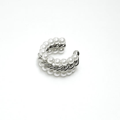 Earcuff Pearl - Acciaio Inox