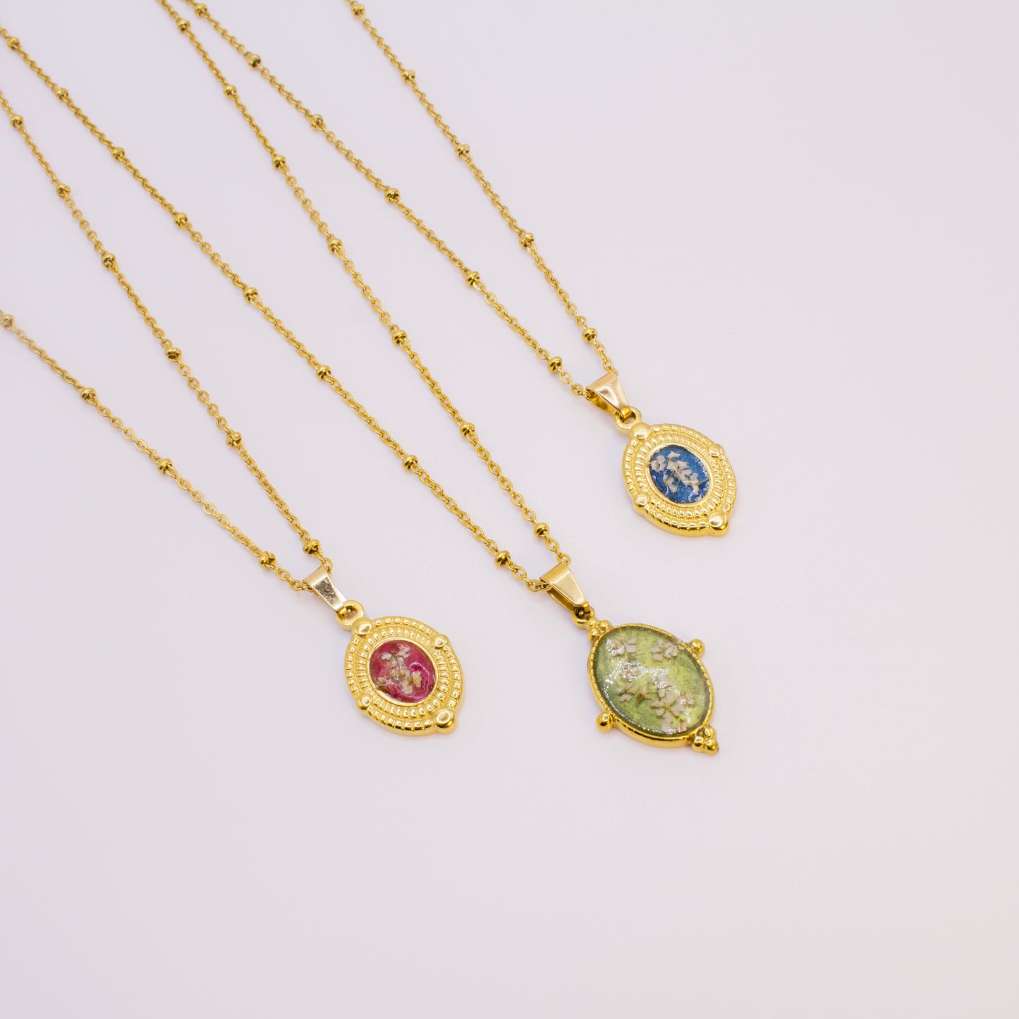 Gold Flowers Ovale
