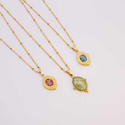Gold Flowers Ovale