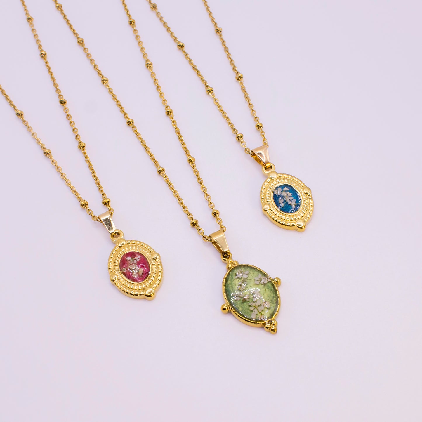 Gold Flowers Ovale