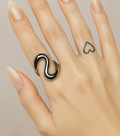 Anello Fluida  - Acciaio Inox