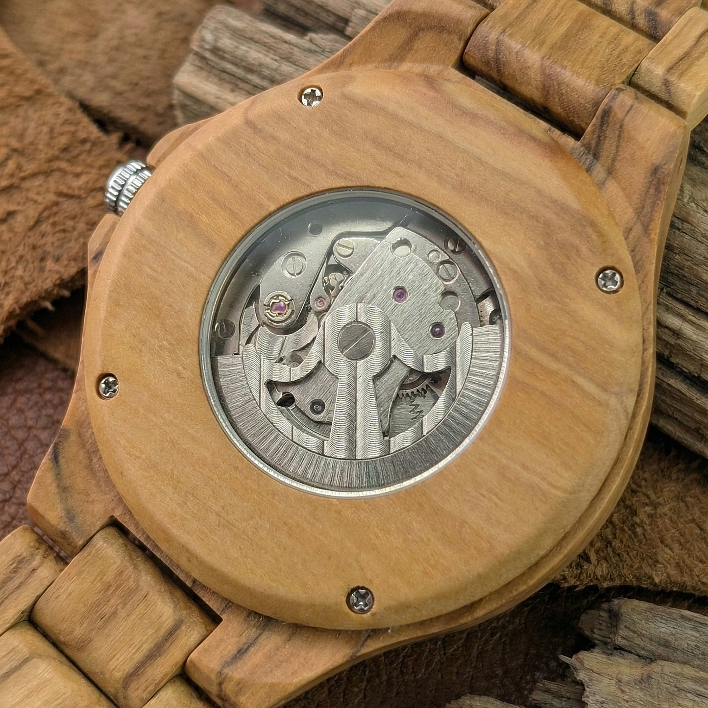 Orologio legno di Ulivo 47mm