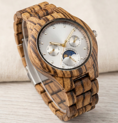 Orologio legno di Zebrano 38mm