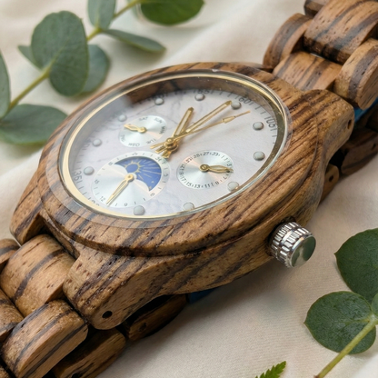Orologio legno di Zebrano 38mm