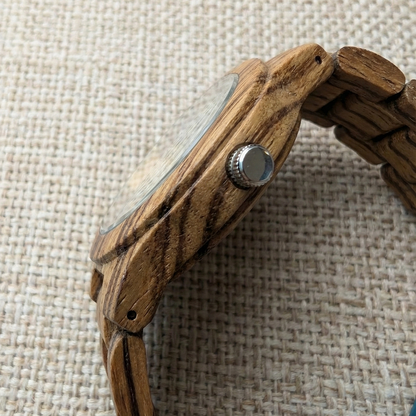Orologio legno di Zebrano 38mm