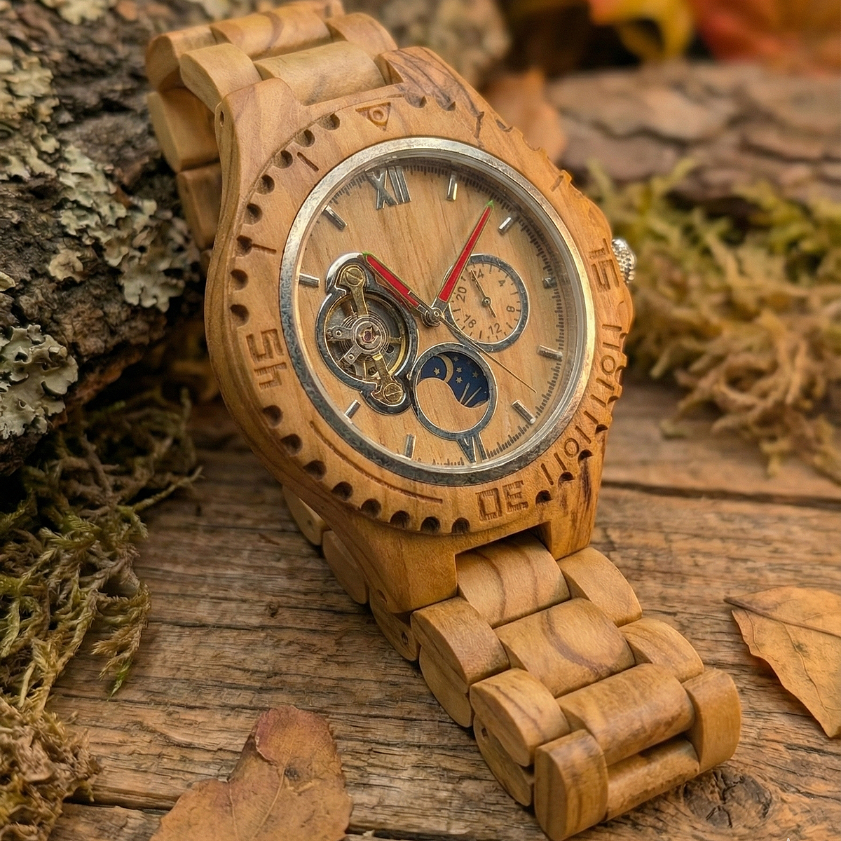 Orologio legno di Ulivo 47mm