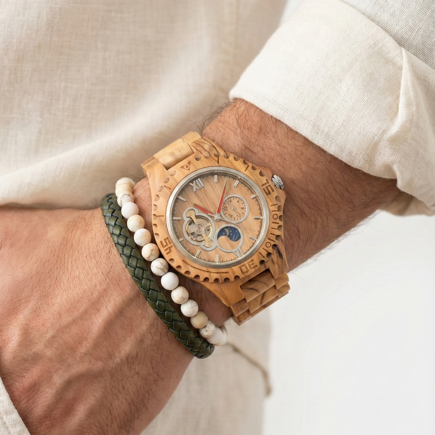 Orologio legno di Ulivo 47mm
