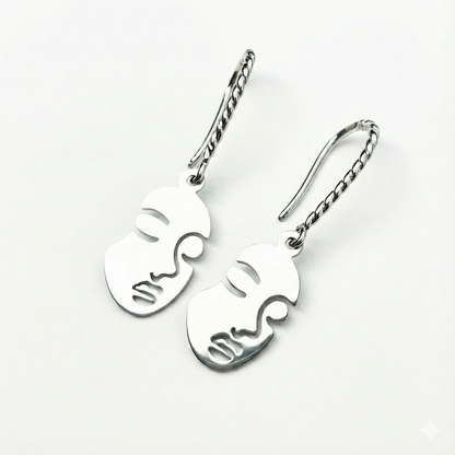 Orecchini Little Faces - Acciaio Inox
