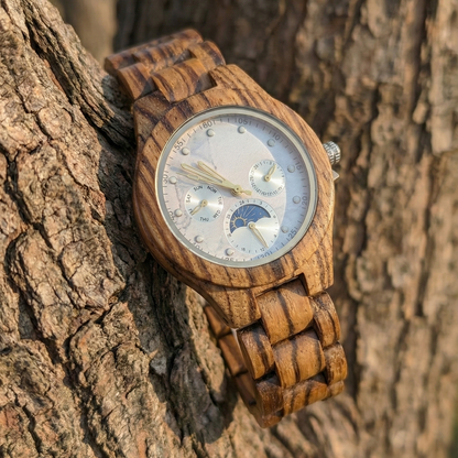 Orologio legno di Zebrano 38mm
