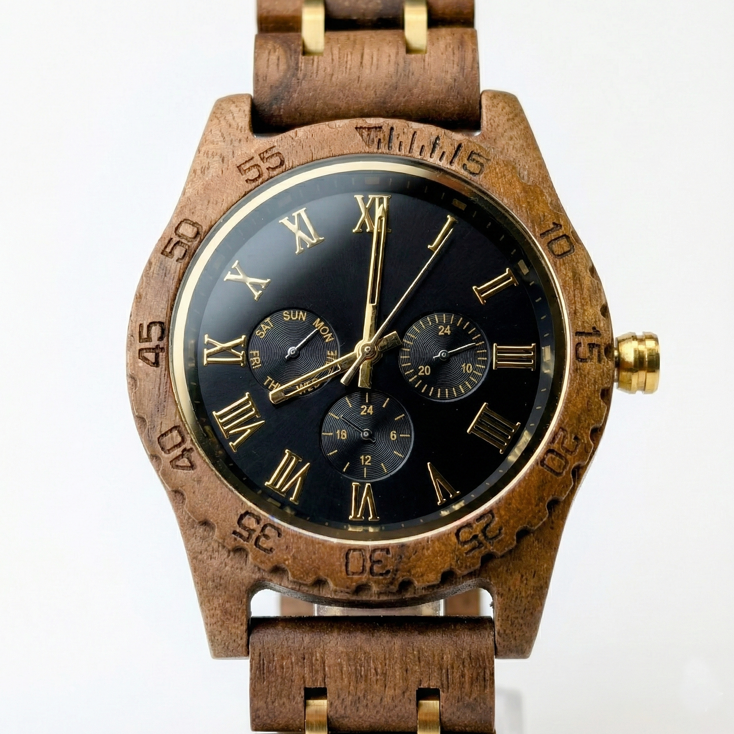 Orologio legno di Noce e Acciaio 45mm