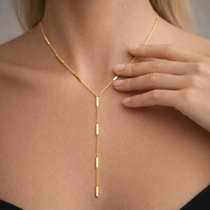 Collana Minimal Bars - Acciaio Inox