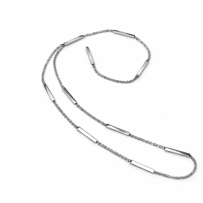 Collana Minimal Bars - Acciaio Inox