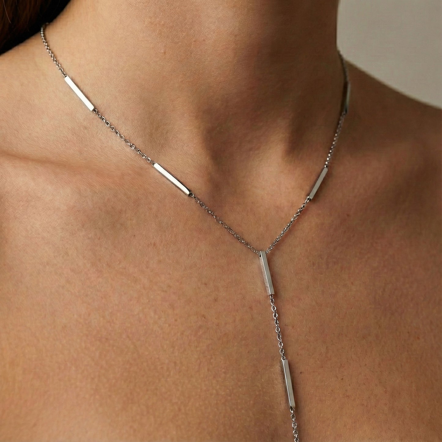 Collana Minimal Bars - Acciaio Inox