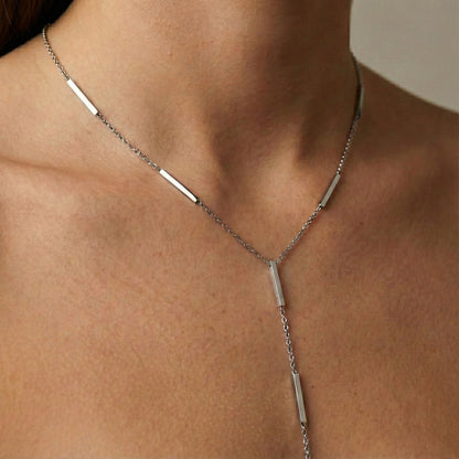 Collana Minimal Bars - Acciaio Inox