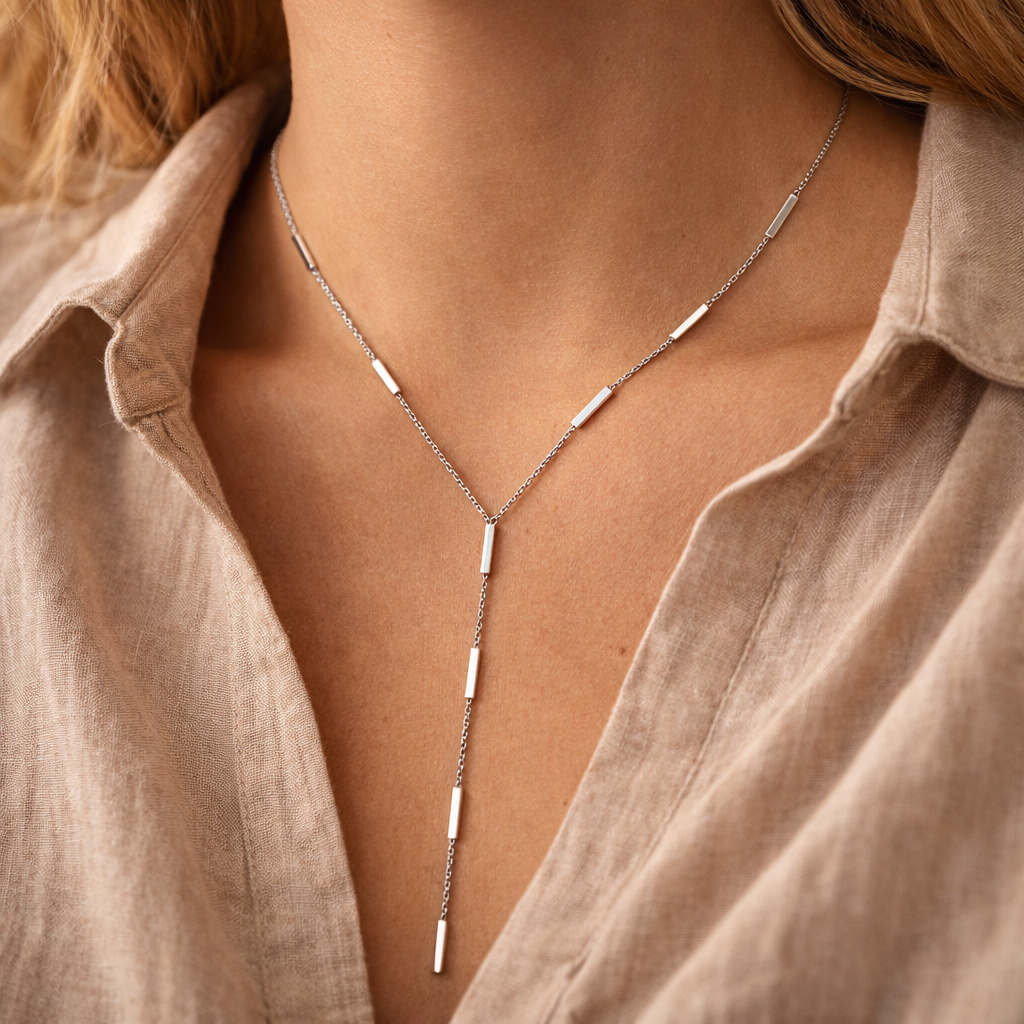 Collana Minimal Bars - Acciaio Inox