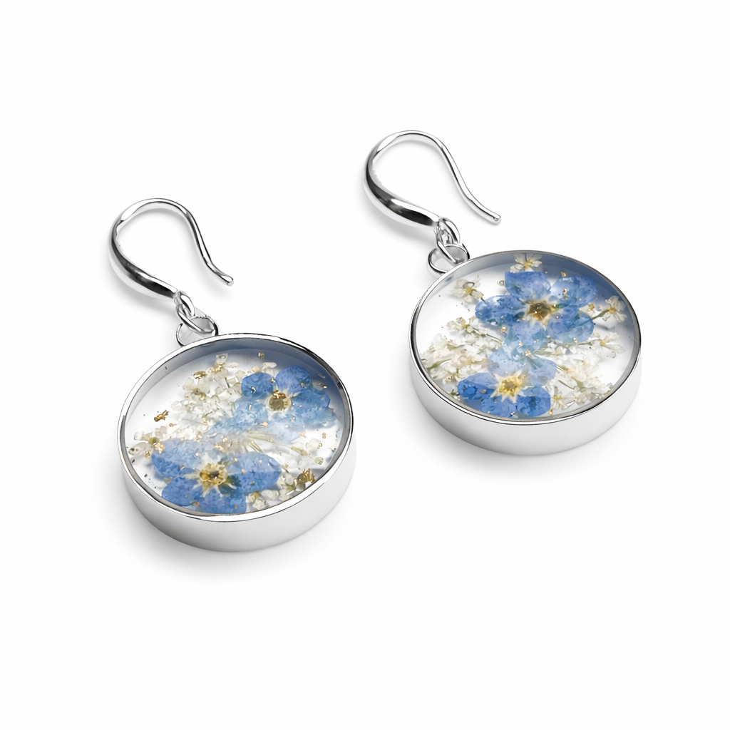 Orecchini Eternity - Fiori veri e Argento 925