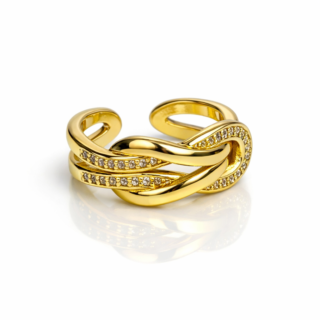 Anello Twist  - Acciaio Inox