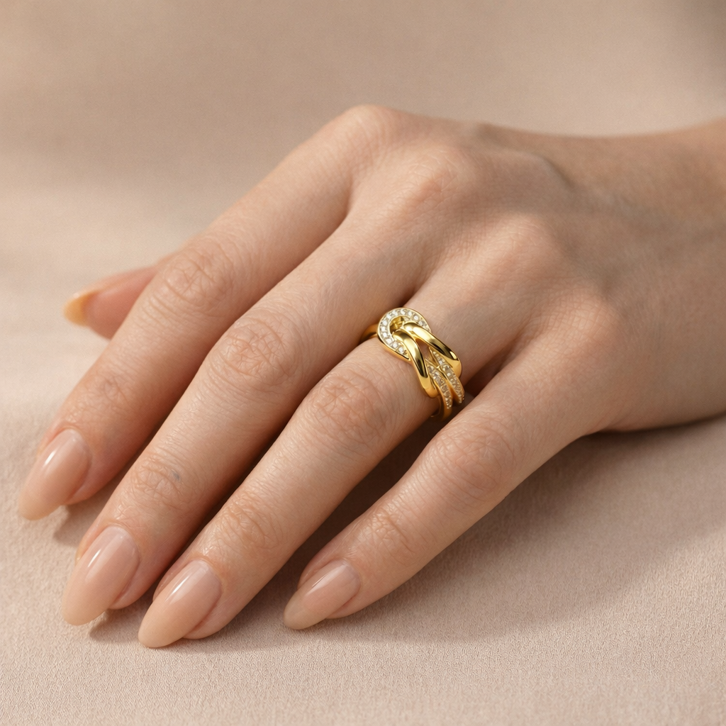 Anello Twist  - Acciaio Inox