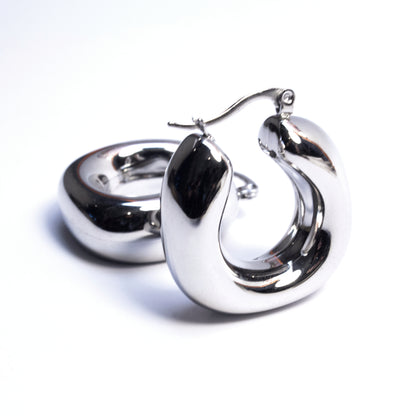 Orecchini Square Circle - Acciaio Inox